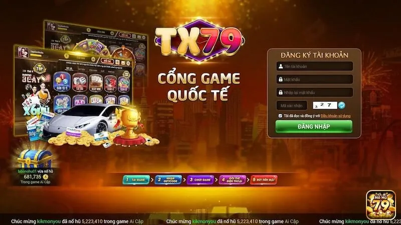 TX79 - Cổng game quốc tế, uy tín hàng đầu 3 Hướng dẫn đăng ký tài khoản TX79